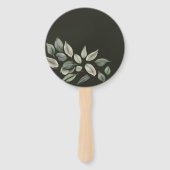 Elegantes Hochzeitband Mit Monogramm grün Fächer (Rückseite)