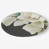 Elegantes Hochzeitband Mute Green Pappteller (Schrägansicht)