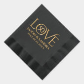 Elegantes Hochzeitjubiläum Jahre in Liebe Servietten Mit Folie (Rechts)