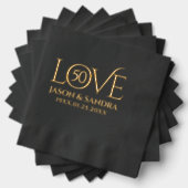 Elegantes Hochzeitjubiläum Jahre in Liebe Servietten Mit Folie (Insitu (Gestapelt))