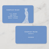Elegantes Hochzeitkleid Blau der Maisblume Visitenkarte (Vorne/Hinten)