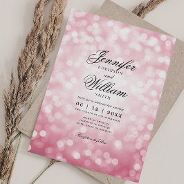 Elegantes Hochzeitlicht Vintag Blush Pink QR UAWG Einladung