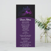 Elegantes Hochzeitmenü für Abend Menükarte (Stehend Vorderseite)