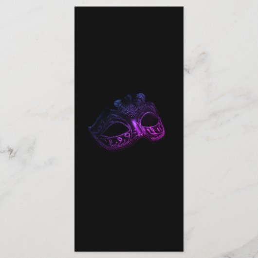 Elegantes Hochzeitmenü für Abend Menükarte (Rückseite)