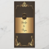 Elegantes Hochzeitmenü Menükarte (Rückseite)