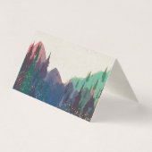 Elegantes Hochzeitmenü Visitenkarten (Rückseite)