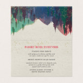 Elegantes Hochzeitmenü Visitenkarten (Außenseite Aufgefaltet)