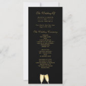 Elegantes Hochzeits-Champagner-Programm (Vorderseite)
