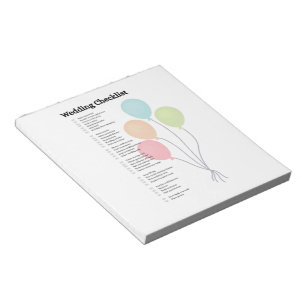 Elegantes Hochzeits-Checklisten-Notizbuch Notizblock