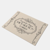 Elegantes Hochzeits-Monogramm wählen Ihre eigene Fußmatte (Schrägansicht)