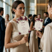 Elegantes Hochzeits-Timeline-Programm-Handfächer Fächer