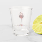 Elegantes Hochzeits-Weinglas-Splash-Shotglas Schnapsglas (Rückseite)