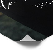 Elegantes Hochzeits-Willkommensfoto Poster (Ecke)