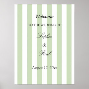 Elegantes Hochzeits-Willkommensposter mit hellen S Poster