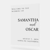 Elegantes Hochzeitsamkeitszeichen Acrylschild (Winkel)