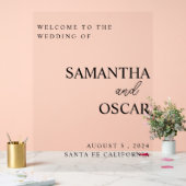 Elegantes Hochzeitsamkeitszeichen Acrylschild (Hochzeit)