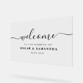 Elegantes Hochzeitsamkeitszeichen Acrylschild (Winkel)