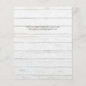 Elegantes Hochzeitsbudget Red White Blue Floral (Rückseite)