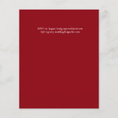 Elegantes Hochzeitsbudget Red White Blue Floral (Rückseite)