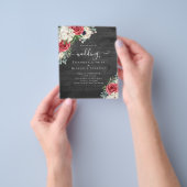 Elegantes Hochzeitsbudget Red White Blue Floral Flyer (Gruppe)