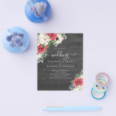 Elegantes Hochzeitsbudget Red White Blue Floral Flyer (Einzeln)