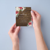 Elegantes Hochzeitsbudget Red White Blue Floral Flyer (Gruppe)