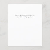 Elegantes Hochzeitsbudget Red White Blue Floral Flyer (Hinten)