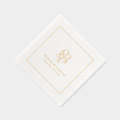 Elegantes Hochzeitschick Custom Gold Servietten Mit Folie (Rechts)