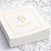 Elegantes Hochzeitschick Custom Gold Servietten Mit Folie