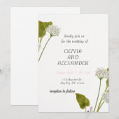 Elegantes Hochzeitsdesign Einladung (Vorne/Hinten)