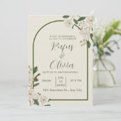 Elegantes Hochzeitsdesign - Personalisiert Einladung (Stehend Vorderseite)