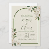 Elegantes Hochzeitsdesign - Personalisiert Einladung (Vorne/Hinten)