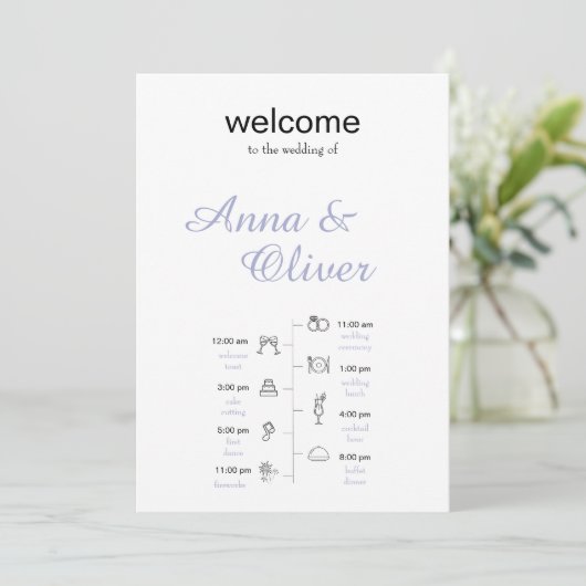 Elegantes Hochzeitsdesign Save The Date (Stehend Vorderseite)
