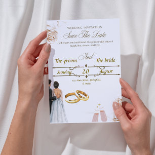 Elegantes Hochzeitsdesign - Zeitloser Blick Einladung