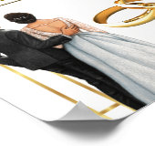 Elegantes Hochzeitsdesign - Zeitloser Blick Poster (Ecke)