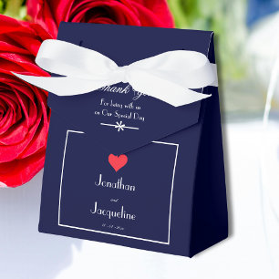Elegantes Hochzeitseefeld, Weißes und Rotes Herz V Geschenkschachtel