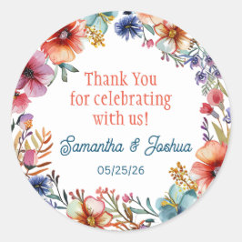 Elegantes Hochzeitseinladung-Siegel Runder Aufkleber