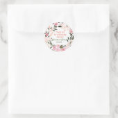 Elegantes Hochzeitseinladung-Siegel Runder Aufkleber (Tasche)