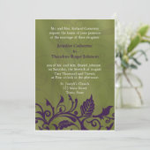 Elegantes Hochzeitseinladungen Blumendesign für Bl Einladung (Stehend Vorderseite)