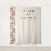 Elegantes Hochzeitseinladungsdesign Wandteppich (Vorderseite)