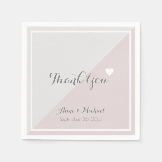 elegantes Hochzeitsempfang-Party Serviette (Vorderseite)