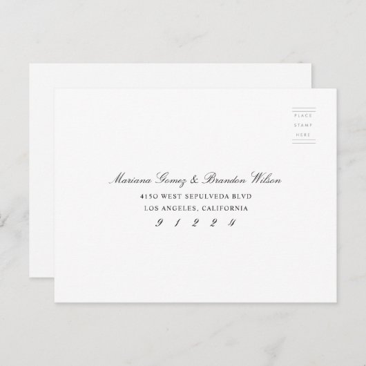 Elegantes Hochzeitsereignis mit UAwg Response Card Einladungspostkarte (Vorne/Hinten)