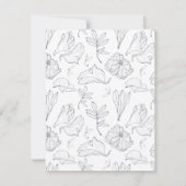 Elegantes Hochzeitsessen in Blaufassagen der Navy Einladung (Rückseite)