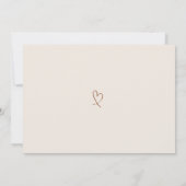 Elegantes Hochzeitsessen Probe Einladung (Rückseite)