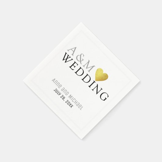 elegantes Hochzeitsfest-Empfang-Party mit Monogram Serviette (Ecke)