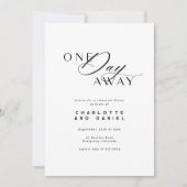 Elegantes Hochzeitsfest - Probe - Abendessen eines Einladung (Vorderseite)