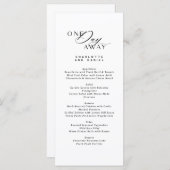 Elegantes Hochzeitsfest - Probe - Abendessen eines Menükarte (Vorne/Hinten)