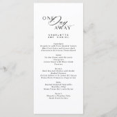 Elegantes Hochzeitsfest - Probe - Abendessen eines Menükarte (Vorderseite)