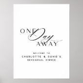 Elegantes Hochzeitsfest Probe Begrüßungszeichen Poster (Vorne)