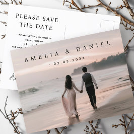 Elegantes Hochzeitsfest Save the Date Foto Postkarte